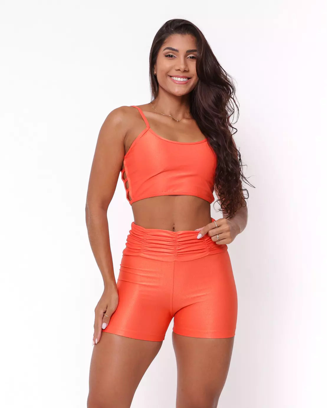 Conjunto Fitness Cós Franzido Compressão - Imagem 3