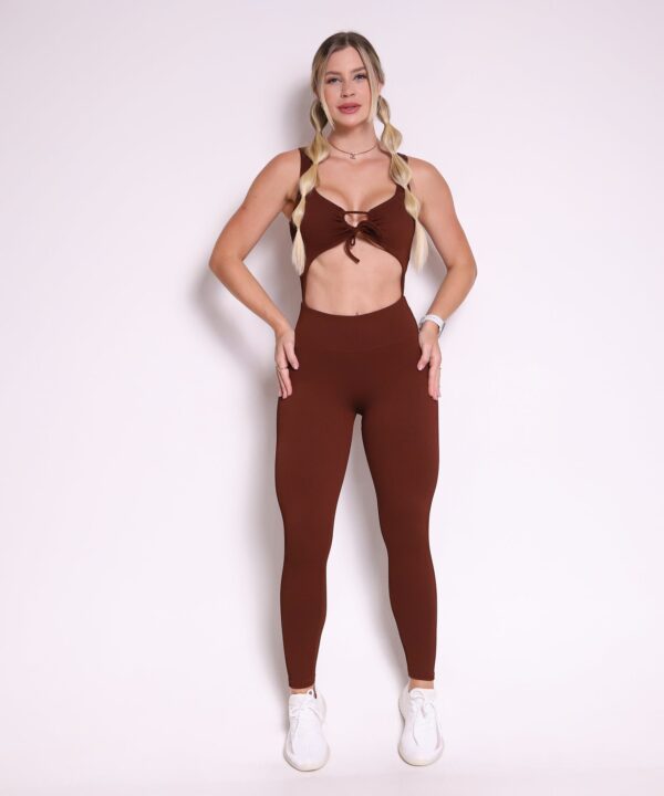 Macacão Fitness Valência Coffee